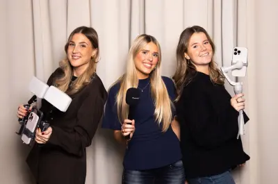 Emma, Tilda och Alva på Finemanget reklambyrå
